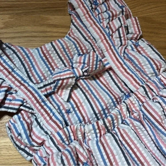 cat and jack red white and blue dress Baby Girls' 4th of July Sleeveless Plaid Woven Dress
